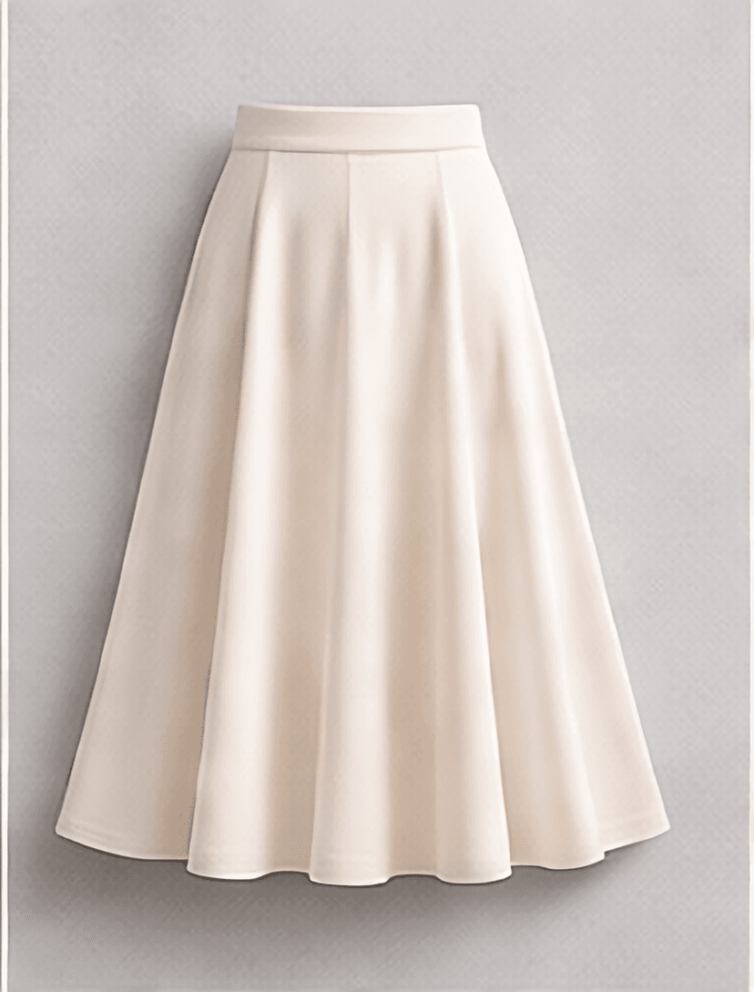 フレアロングスカート（アイボリー）