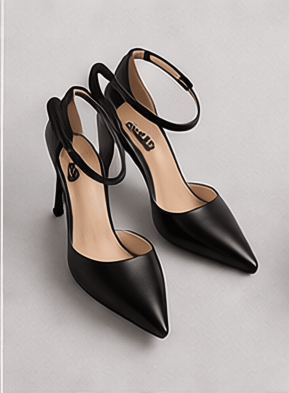 ストラップパンプス（ブラック）