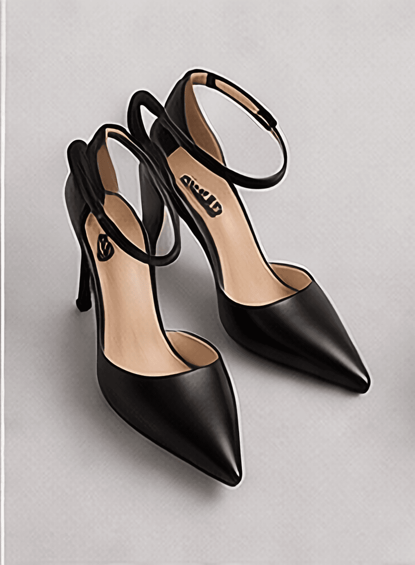 ストラップパンプス（ブラック）