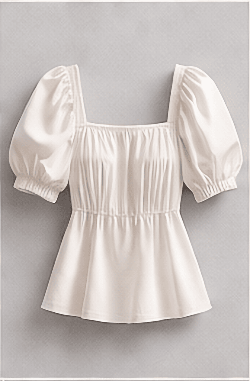 パフスリーブブラウス（ホワイト）