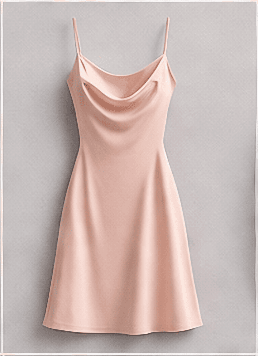 サテンキャミワンピース（ピンク）