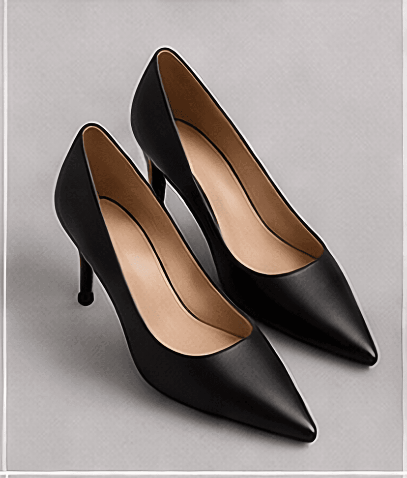 ポインテッドトゥパンプス（ブラック）