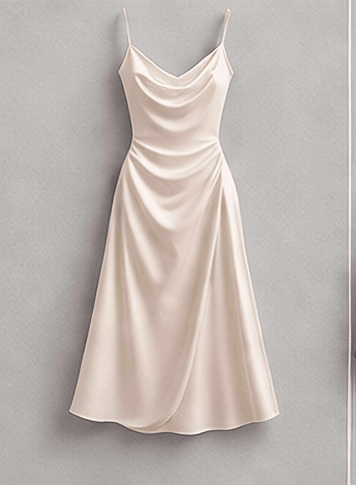 サテンロングワンピース（アイボリー）