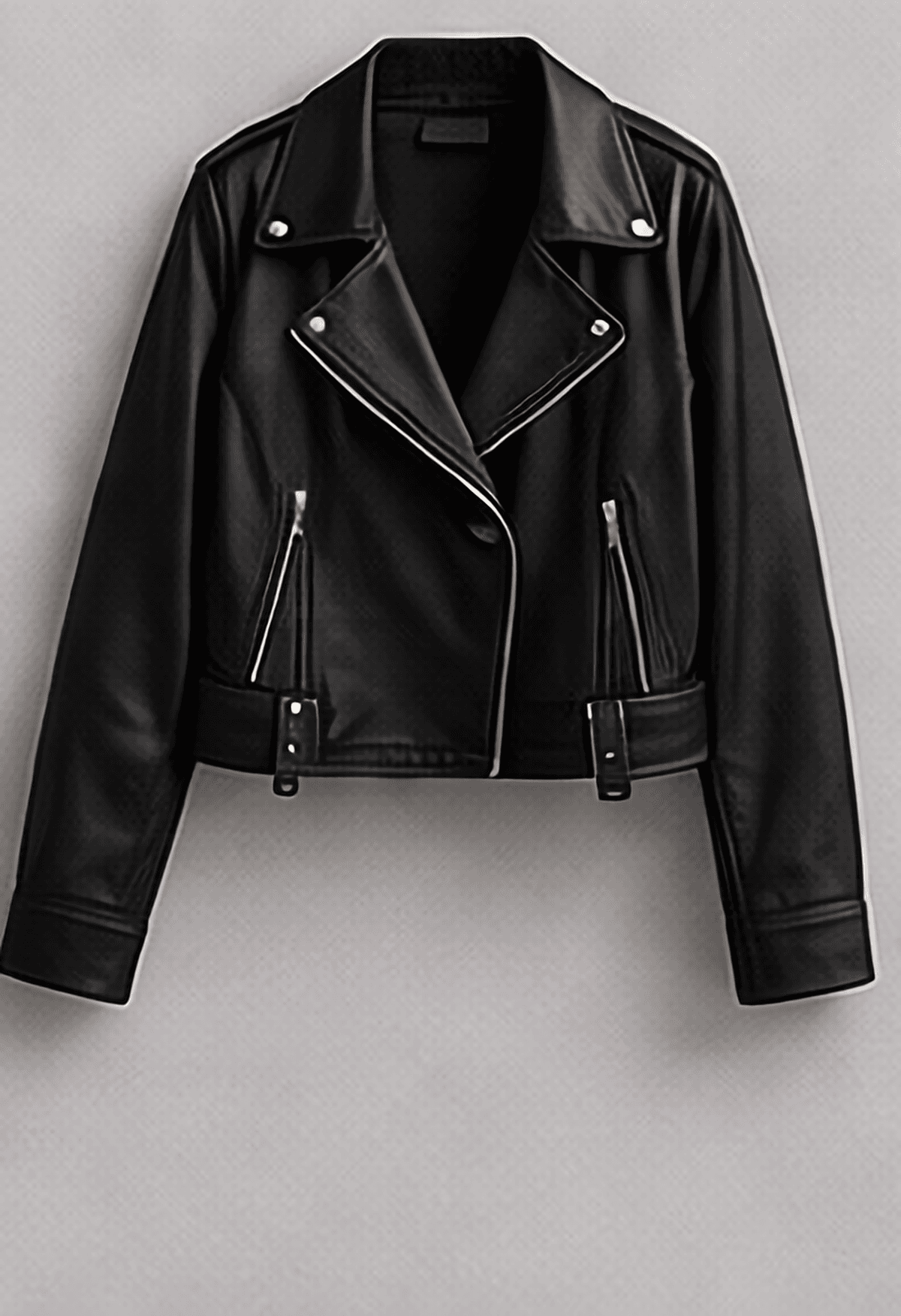 フェイクレザーライダース（ブラック）